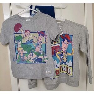 Disney Store Pixar Toy Story Kids Sweatshirt & Shirt Set In M & Pants Size 7/8